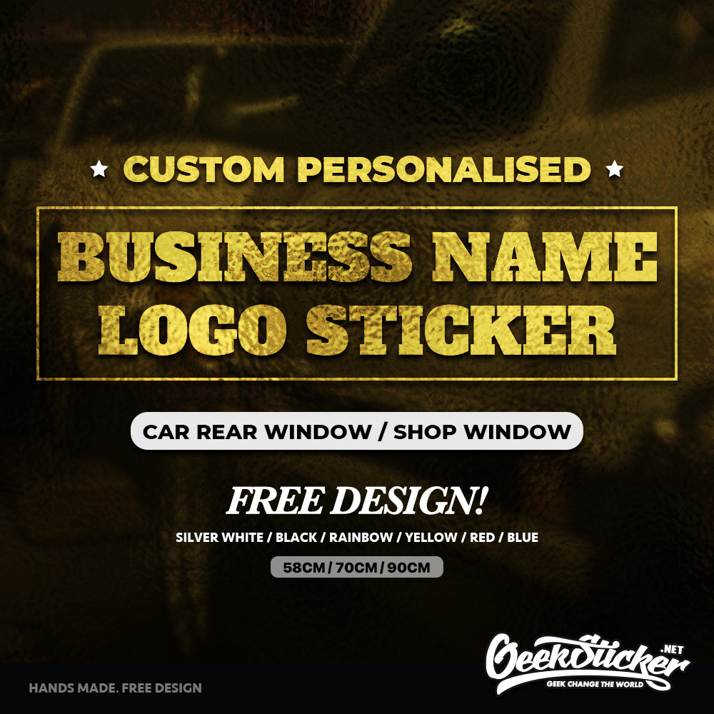 Car Accessories Name - Custom Bussiness Name Sticker Text Logo