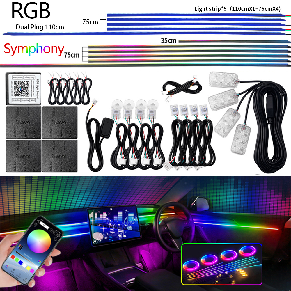 Car Accessories Inside - Universal Led Car Ambient Light RGB