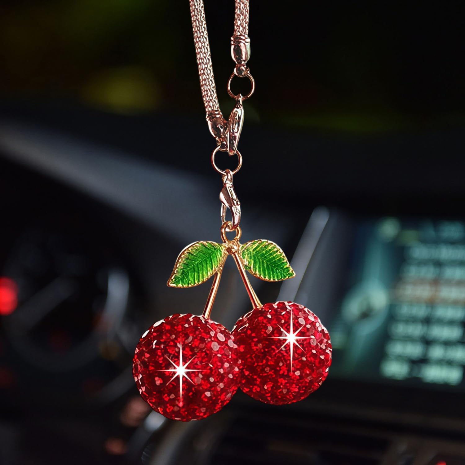 Bling Cherry Car Hanging Ornam - Car Accessories Mirror Hanging recensie en prijs