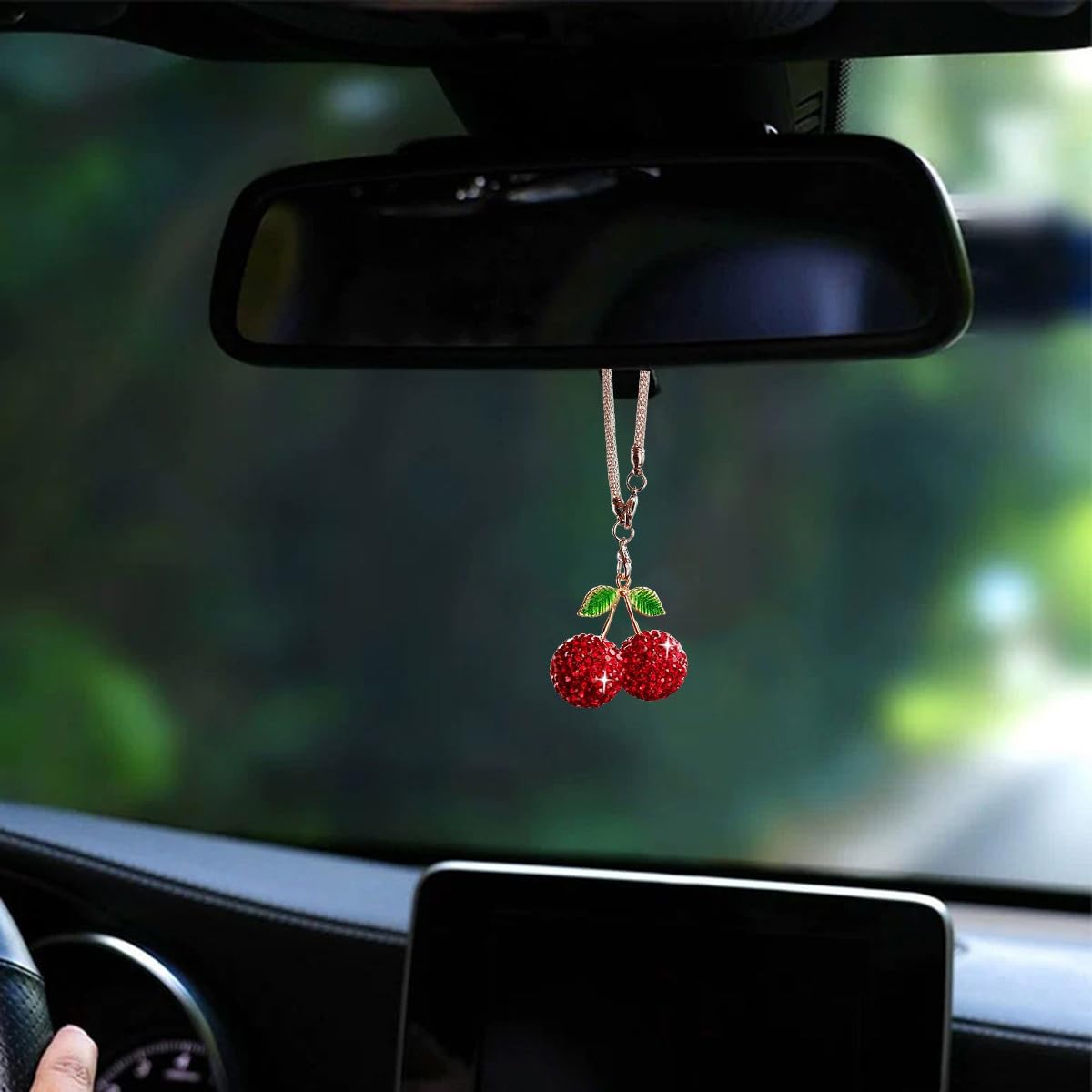 Bling Cherry Car Hanging Ornam - Car Accessories Mirror Hanging recensie en prijs