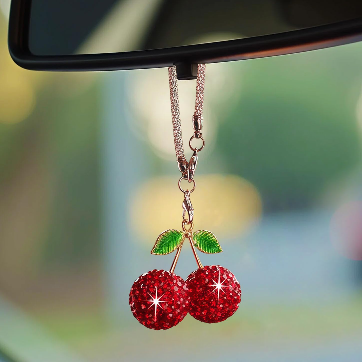 Bling Cherry Car Hanging Ornam - Car Accessories Mirror Hanging recensie en prijs