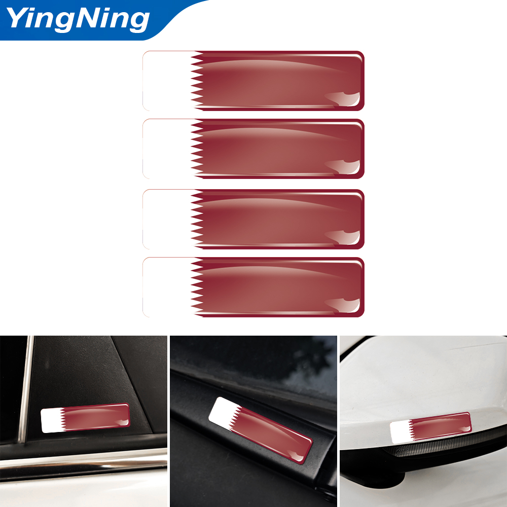 4PCS Qatar Flag Sticker Vinyl  - Qatar Car Accessories recensie en prijs