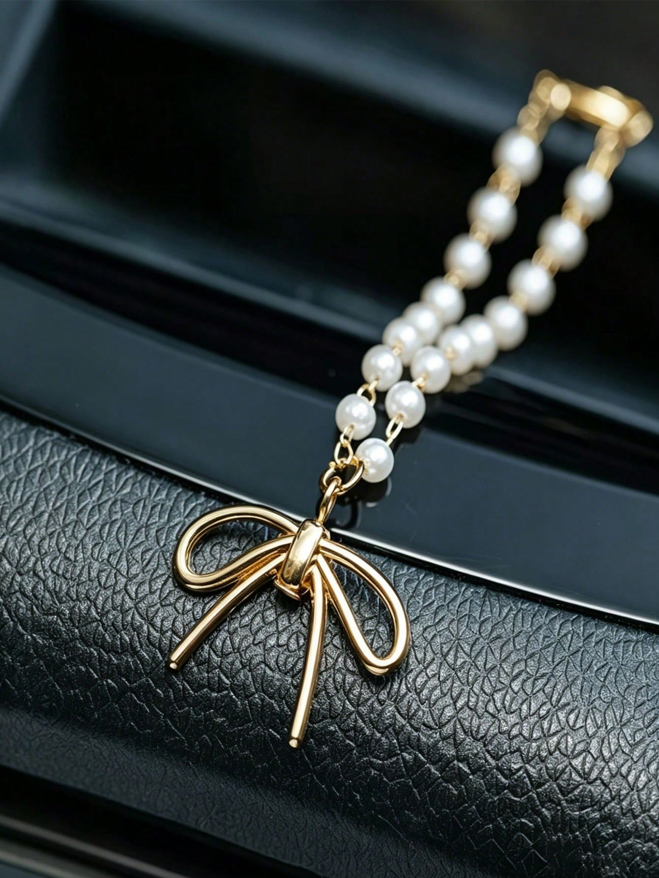 Pearl Bow Car Pendant Alloy Fa - Car Accessories Mirror Hanging recensie en prijs