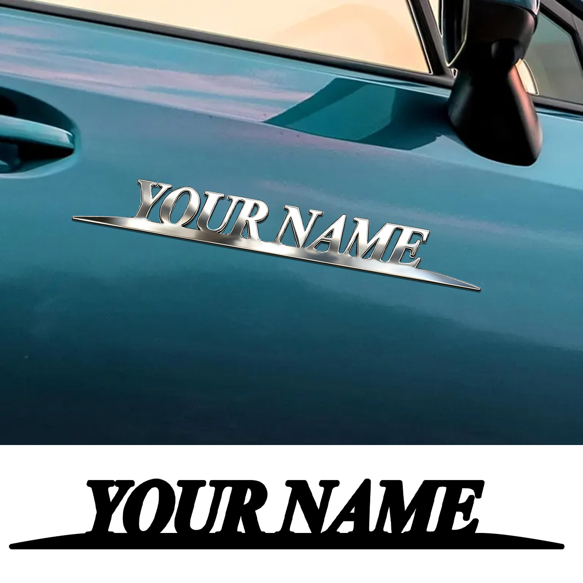 Metal Trendy YOUR NAME Sticker - Car Accessories Gifts recensie en prijs