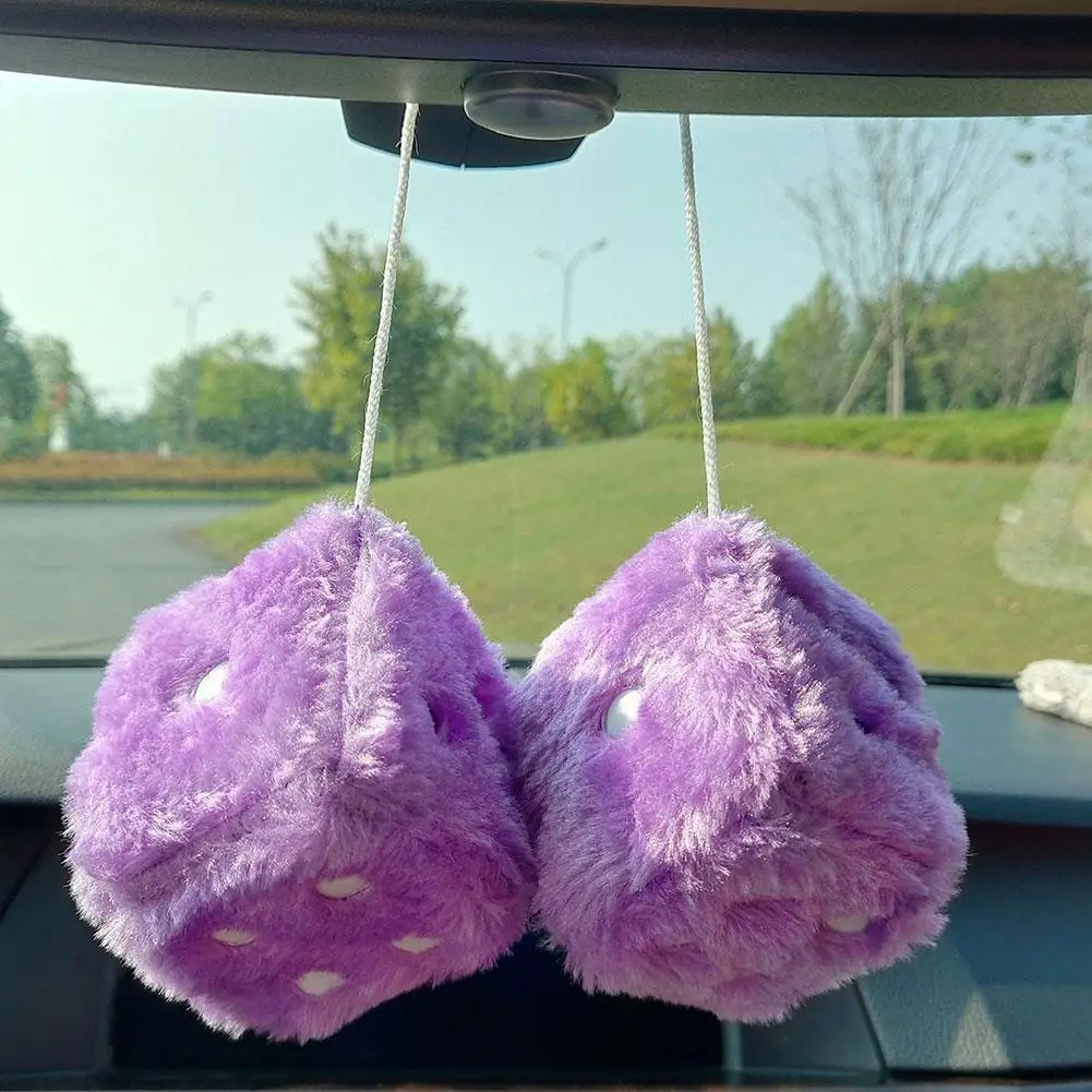7.5cm Soft Fuzzy Dice for Car  - Car Accessories Mirror Hanging recensie en prijs