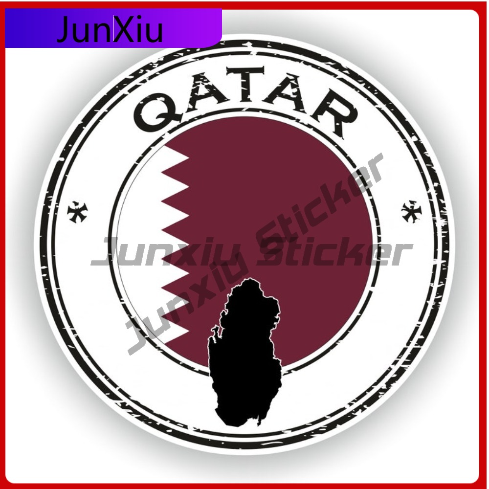 Qatar Seal Sticker Round Flag  - Qatar Car Accessories recensie en prijs