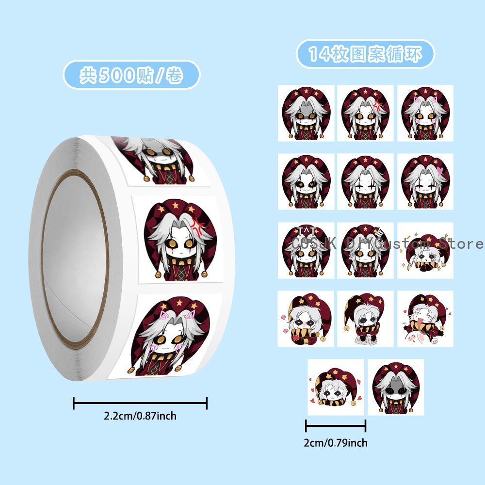 500Pc/Roll Anime Pierrot The F - Car Accessories Gifts recensie en prijs