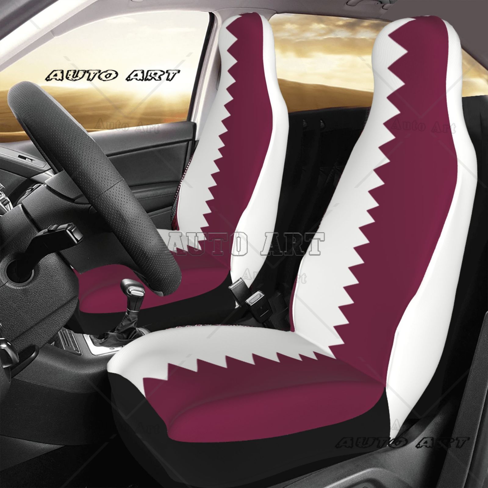 Qatar Flag Printed Patriotic-t - Qatar Car Accessories recensie en prijs