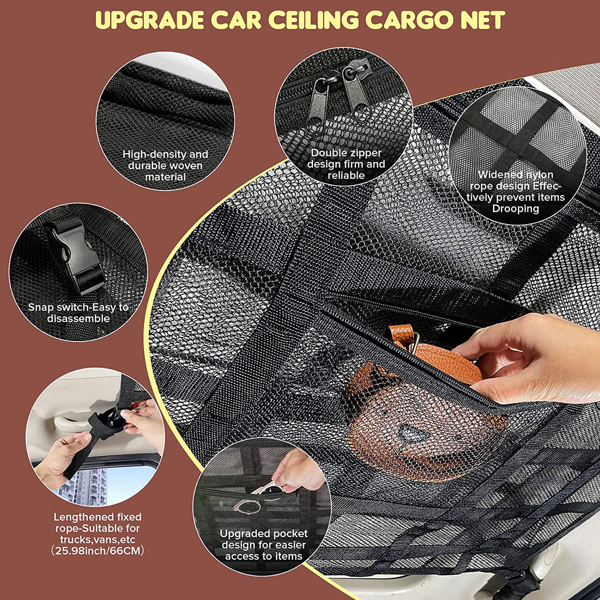 Car Ceiling Cargo Net Strong L - Car Cargo Net Trunk recensie en prijs