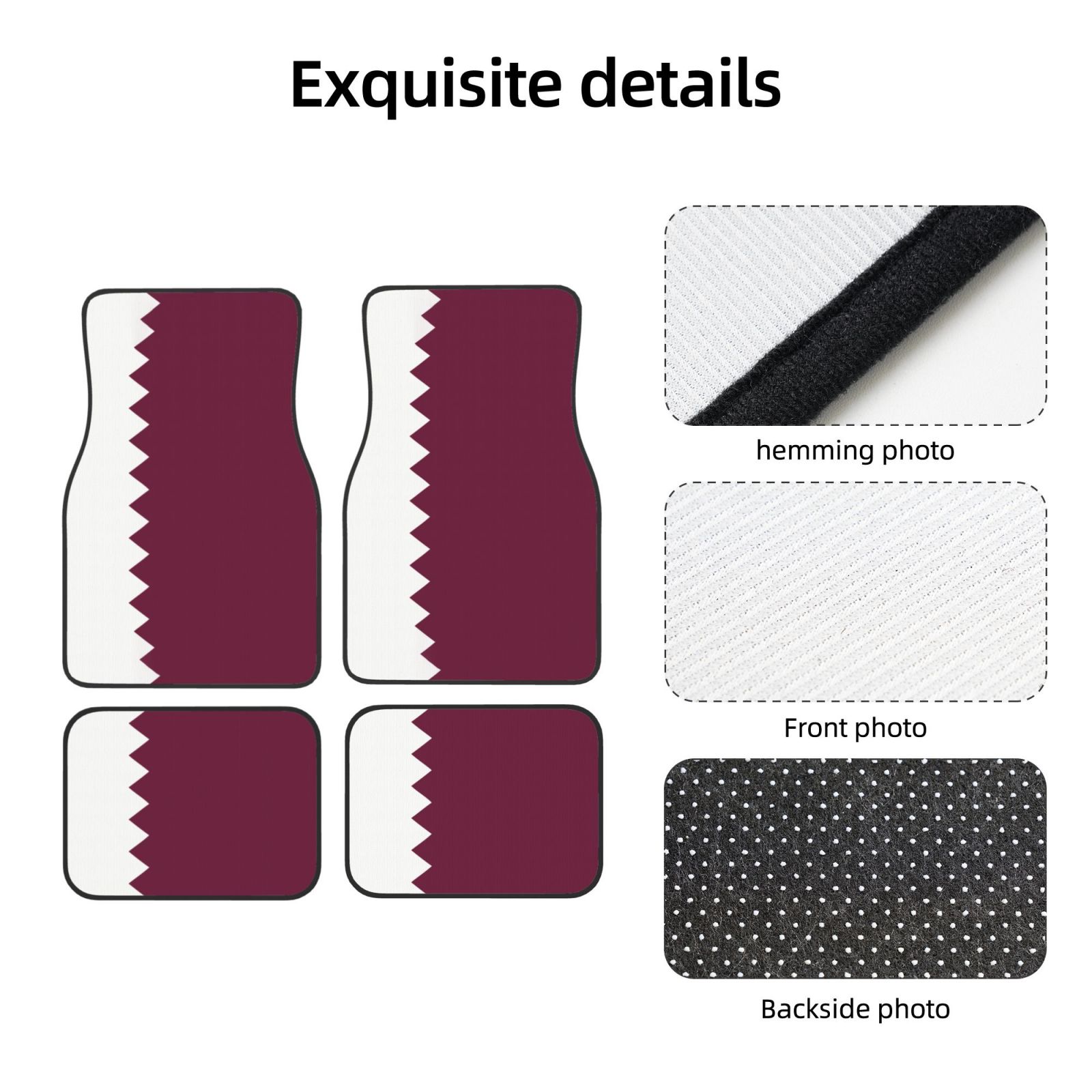 Flag of Qatar Pattern Car Floo - Qatar Car Accessories recensie en prijs